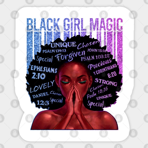 Black Girl Magic, Melanin, Black Women, Black Mom Sticker by UrbanLifeApparel